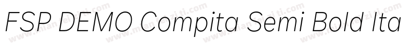 FSP DEMO Compita Semi Bold Italic字体转换